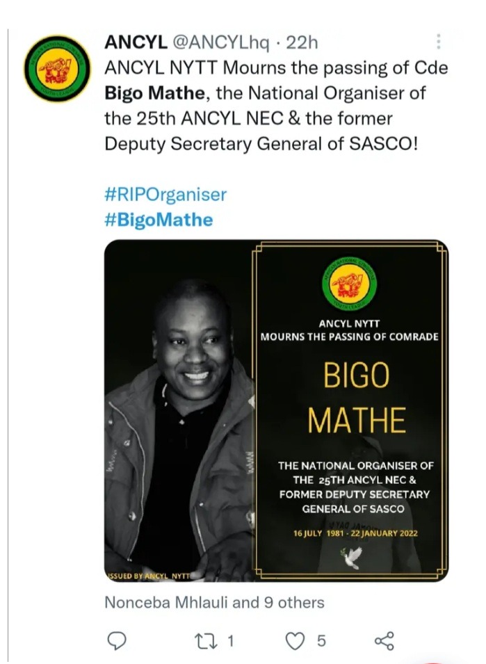 SAD|| Another ANC Top Member Unexpectedly Passes Away This Morning 3