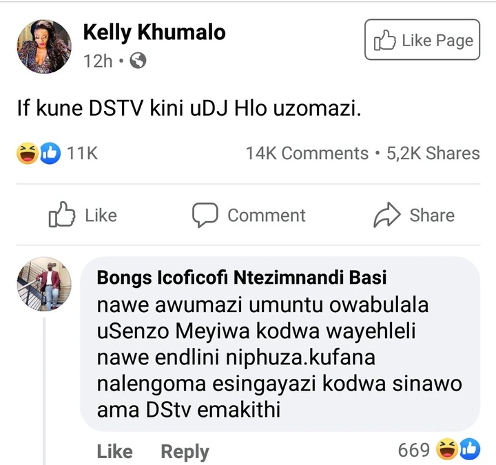 Social Media Attacks Kelly Khumalo After She Said Who killed Senzo?"About People Without Dstv 5