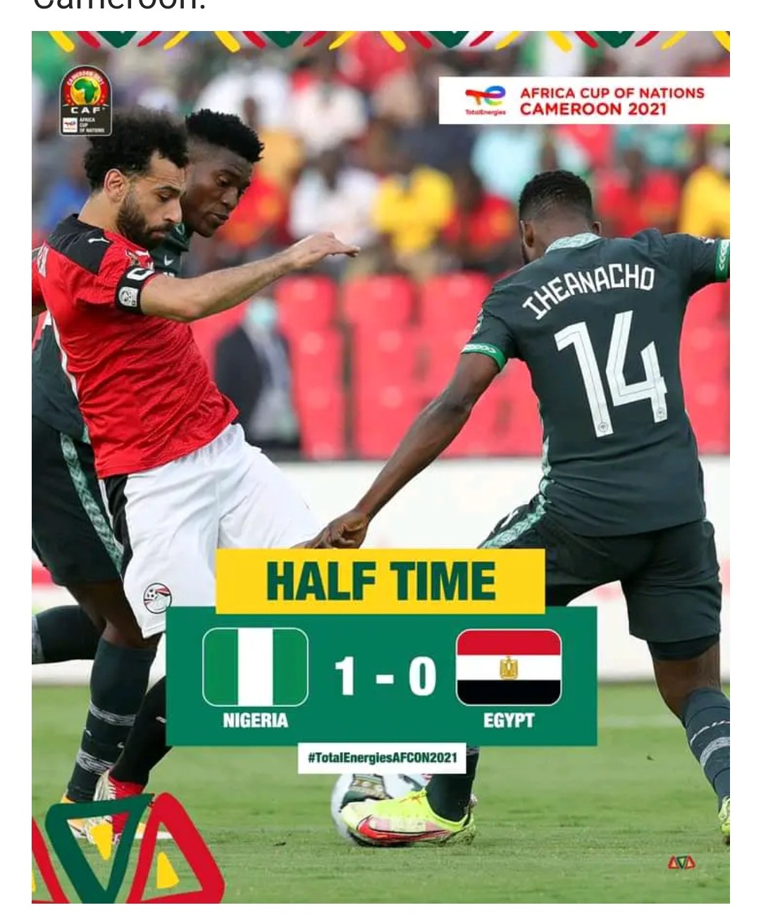 NGA 1-0 EGY: 3 Super Eagles Players That Impressed The Most As They Take First Half Lead 2