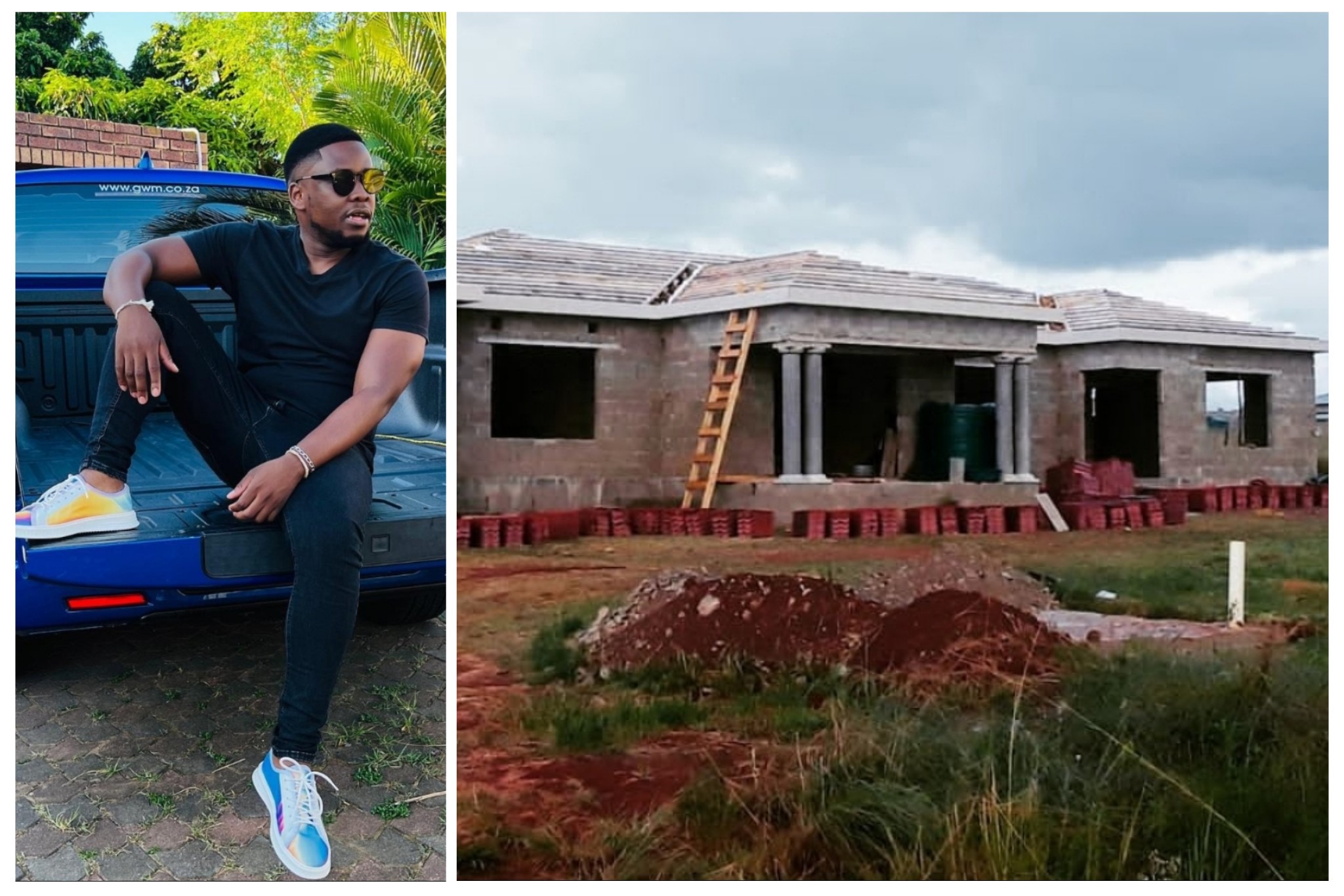 Congratulations pour in for Uzalo actor Wiseman Mncube as he builds his own house 1