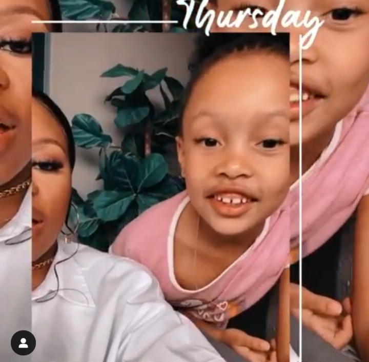 Murdah Bongz and DJ Zinhle's daughters' reaction to her father making her laugh, leaves in stitches 5