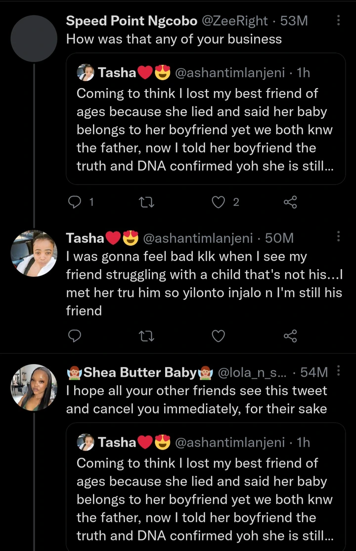 My best friend lied and said her baby belongs to her boyfriend yet we both know the father- Lady says 3