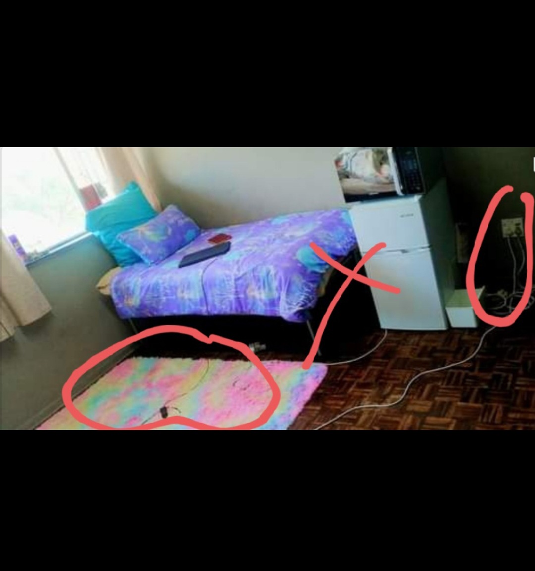 A young lady shows her room at Res but people noticed this 1