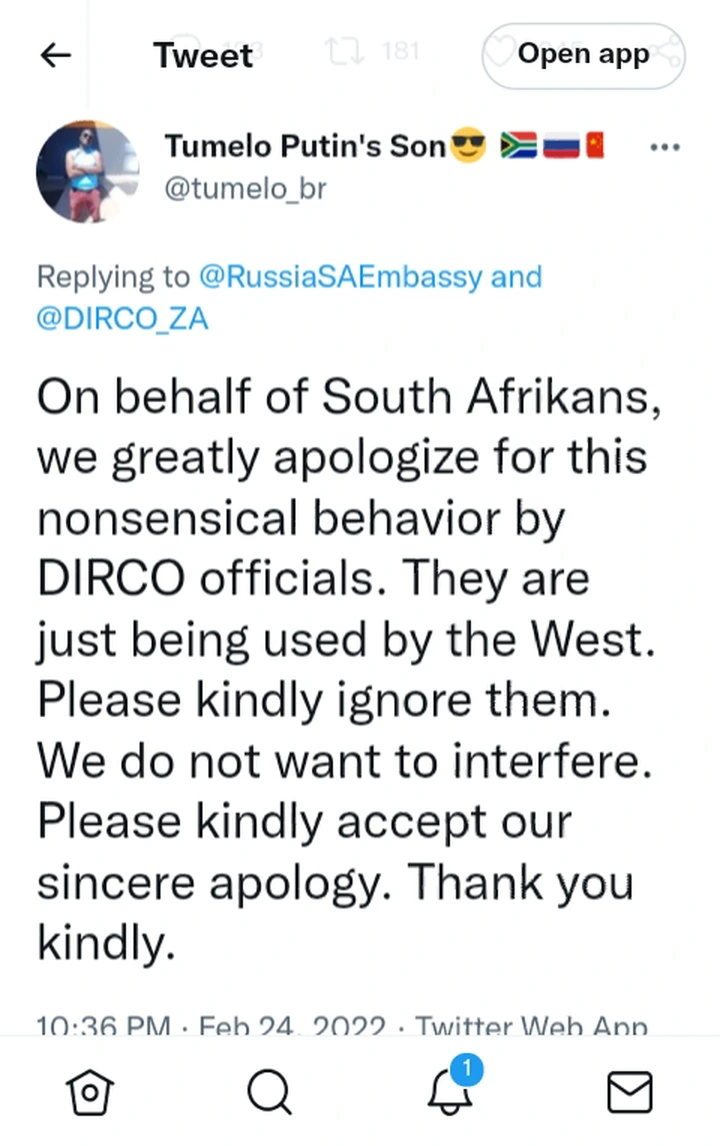Refrain From Interfering, Russia Tells DIRCO South Africa 9