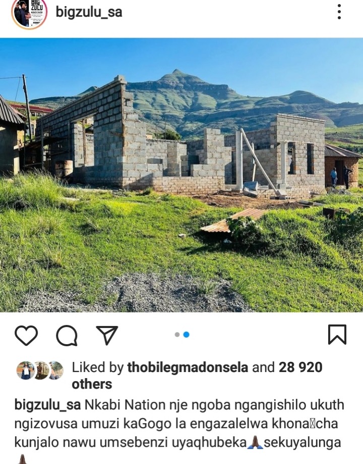 Big Zulu builds his Gogo a new house. LOOK where she was staying before 2
