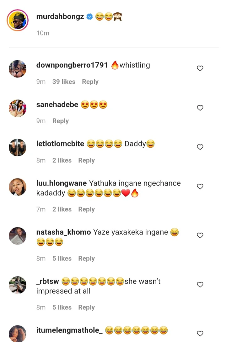 Murdah Bongz and DJ Zinhle's daughters' reaction to her father making her laugh, leaves in stitches 6