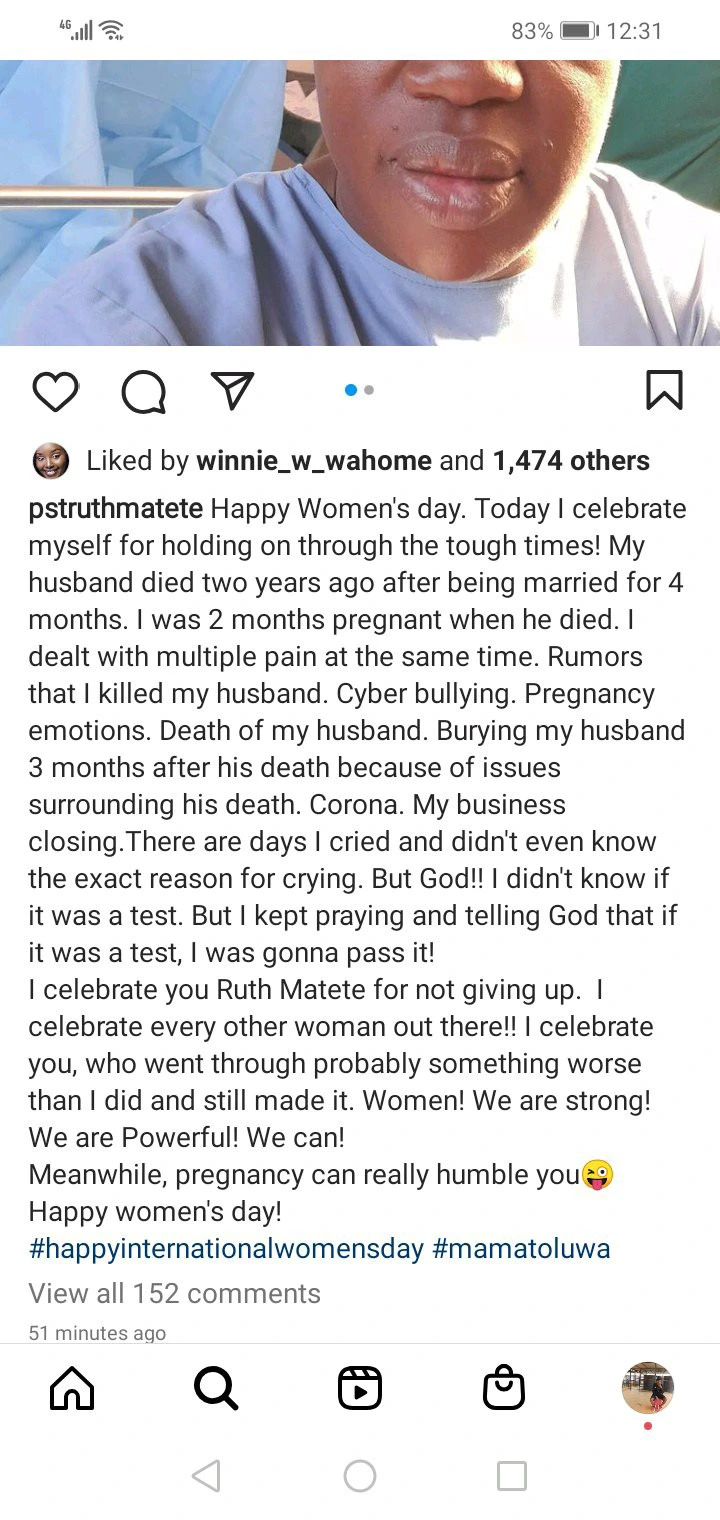 My Husband Died When I was 2 months Pregnant : Lady Pens Emotional Women's Day Message 2