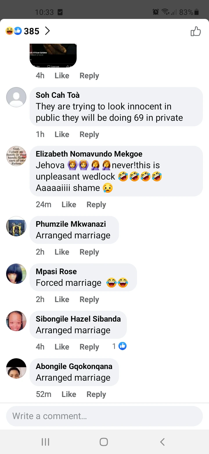 Mzansi's Not Happy With This Couple That Recently Got Married After They Noticed This In Their Faces 3