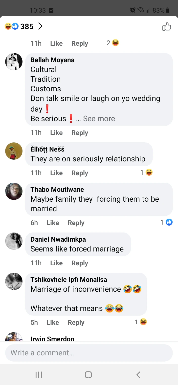 Mzansi's Not Happy With This Couple That Recently Got Married After They Noticed This In Their Faces 4