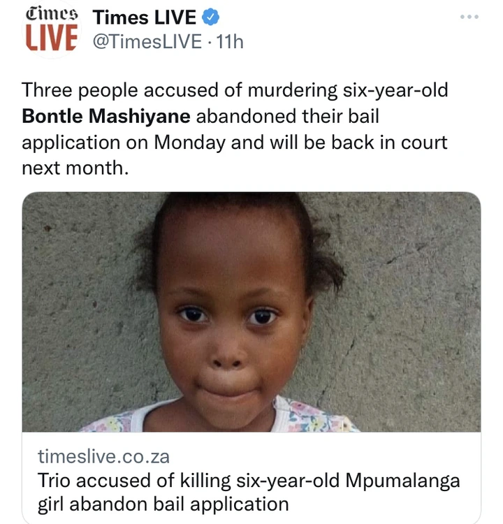 Killers of Bontle Mashiyane confessed that they killed her for body parts 5
