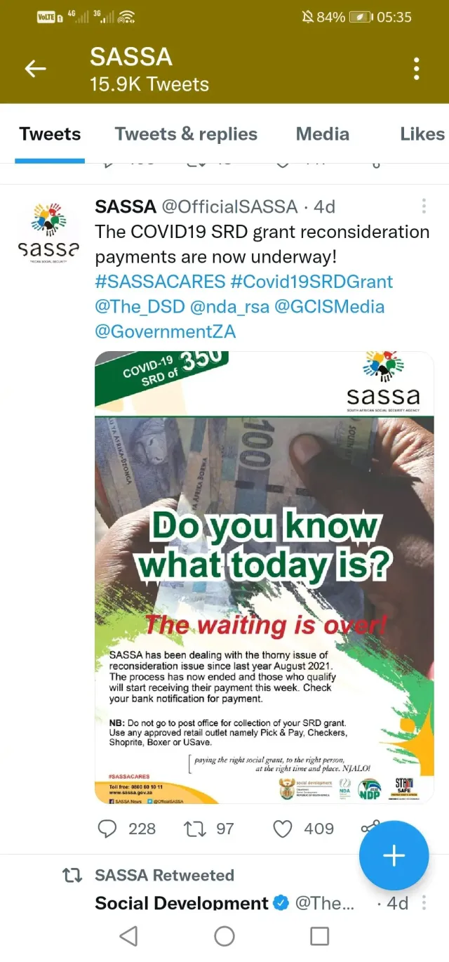 Sassa kept its promises R350 SRD money in 4