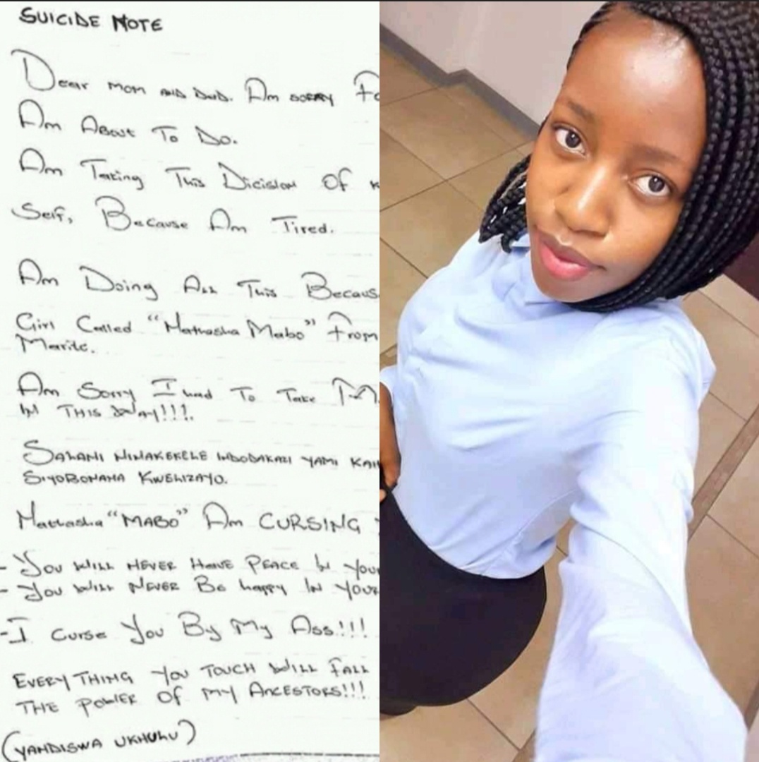 Yandiswa Ukhulu, Young Mother Leaves Suicide Note After Boyfrind Cheated On Her R.I.P 1