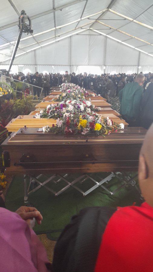 SAD: Enyobeni Tarven Victims Buried In A Mass Funeral Today 2