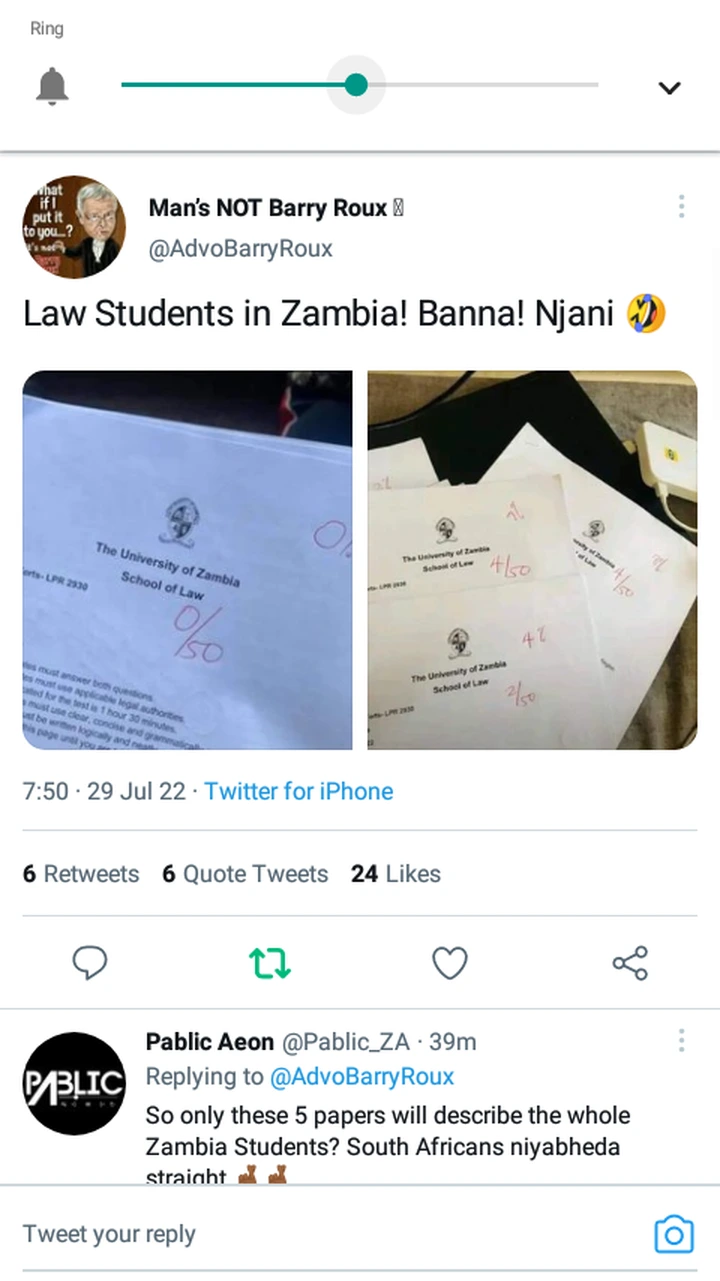 Sad| Law students in Zambia made a stir with their results. Look at the marks they are scoring. Pics 2