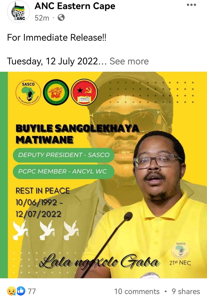 BREAKING Another Prominent ANC Member Dies 5