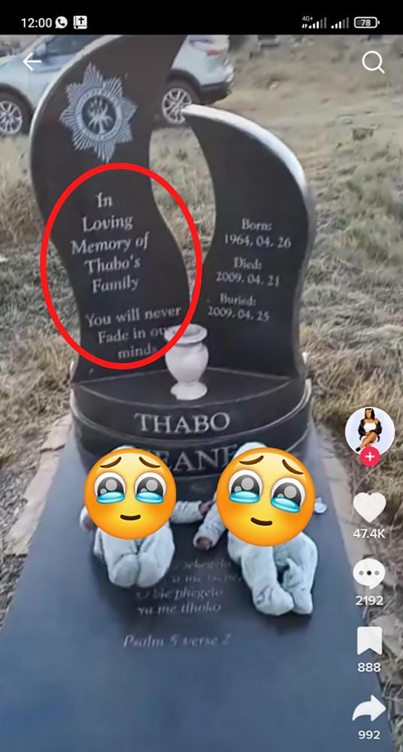 The message written on this tombstone left Tiktokers in stitches, see what's written 1