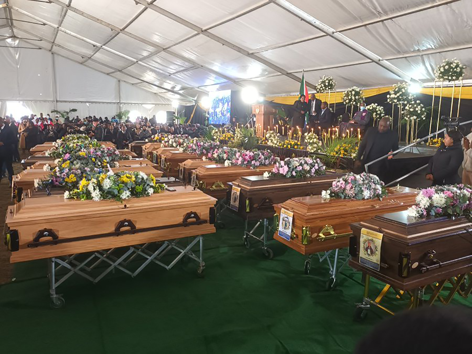 SAD: Enyobeni Tarven Victims Buried In A Mass Funeral Today 1