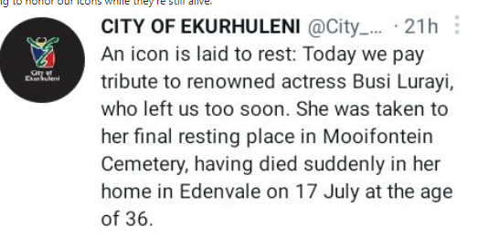 Masemola Pays A Touching Tribute To A Fallen Actor RIP 2