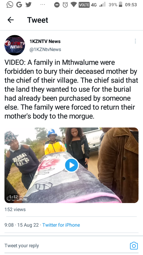Watch! Chief Mthwalume forbade mother burial. He said burial land was purchased 1