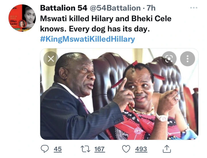 Every dog has its the day” Man accuses King Mswati of killing Hillary 2