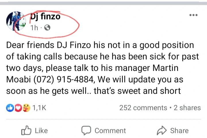 Dj Finzo Appeals For Prayers After Being Struck By Illness 2