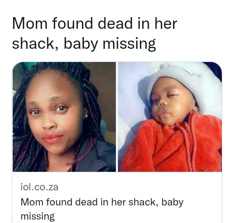 Baby missing as mother found dead: read the story 1