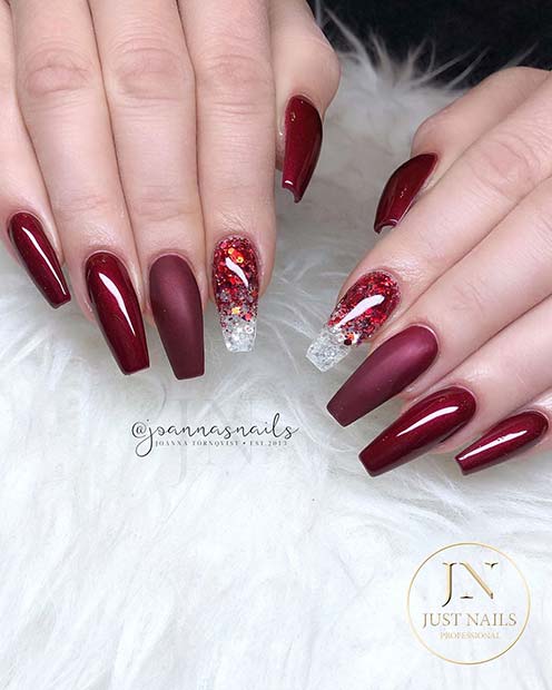 Stunning Red Ombre Nail Art Ideas And Designs For Inspiration 3