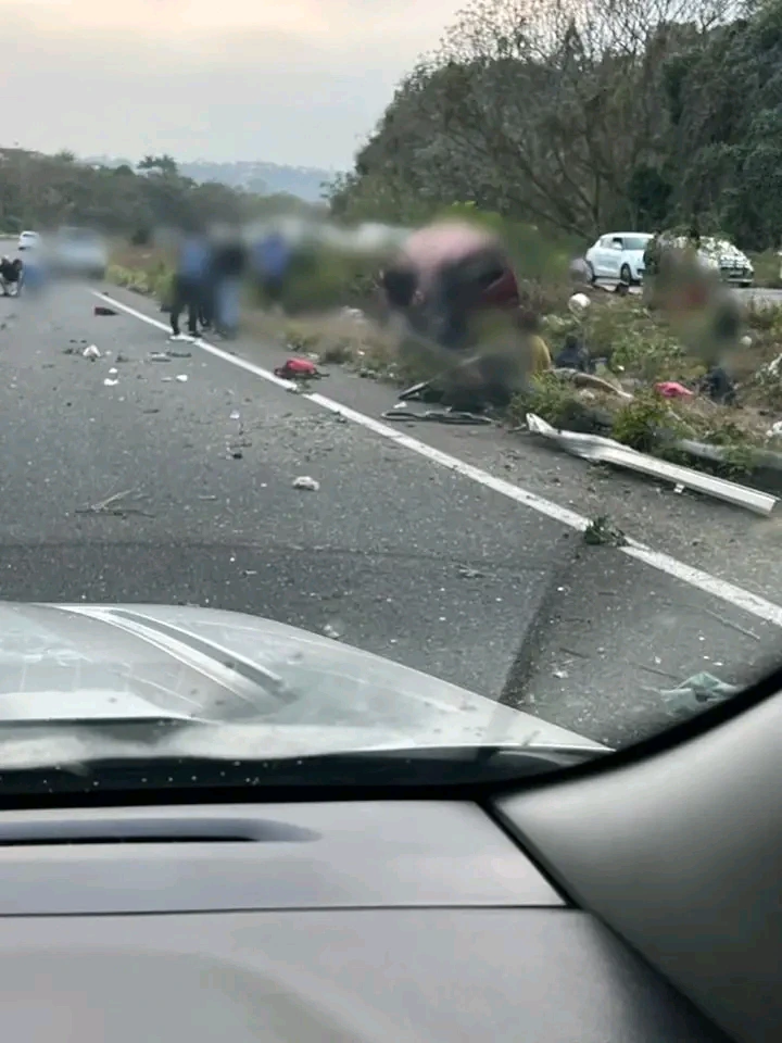 Sad news this morning, a taxi full of school children over turned on M19 in KZN due to high speed 8