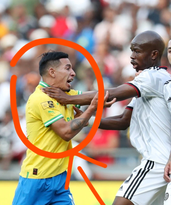 What Fans Said After Sibisi Did This To Gaston Sirino After Pirates & Sundowns MTN 8 Match 1