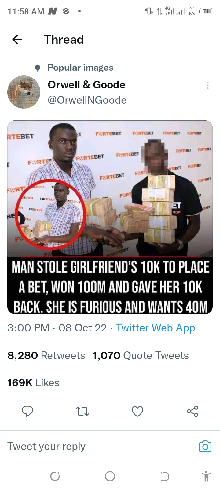 Man Who Stole GirlFriend R10,000 To Place Bet&WonR100M Left Mzansi Talkin AfterShe Greedily Want 40M 2