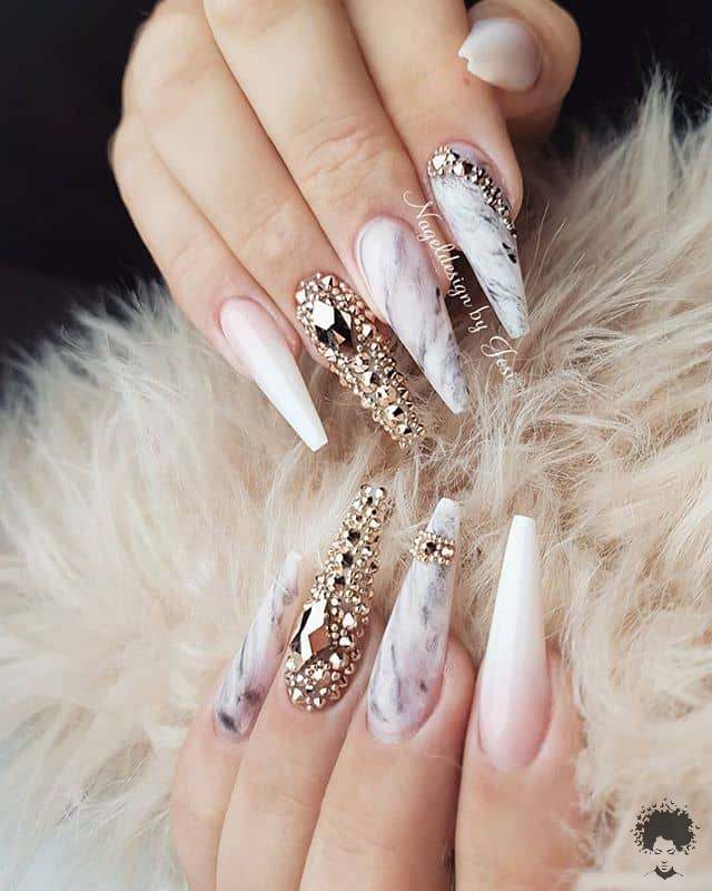 Glamorous Nail Art Designs You Should Use in Your Engagement Ceremony 14