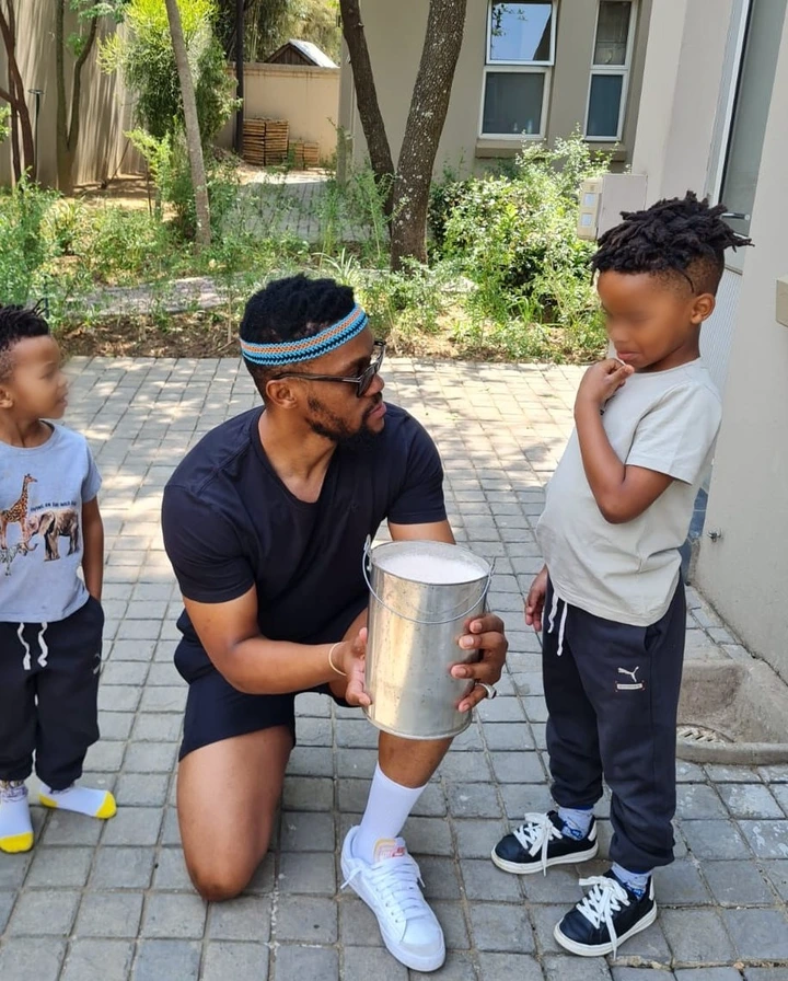 Zizo Tshwete's baby daddy shares fantastic picture of him and their boys 1