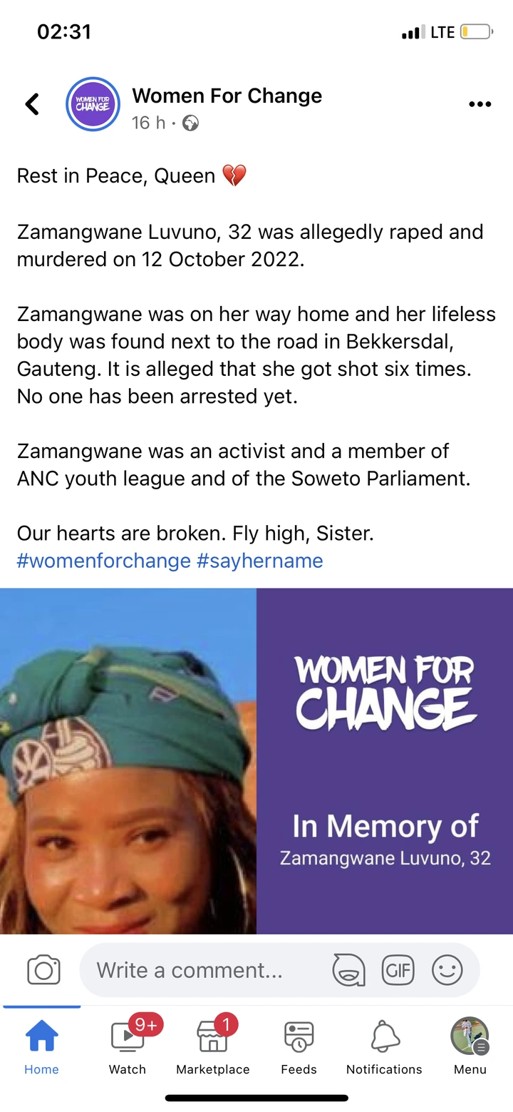 Yet another ANC member was Painfully killed on her way home. See how she allegedly died: RIP 2
