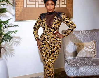 Shinning African Woman Dresses Styles This Season 19