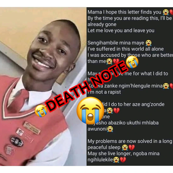 Tears! See What This Boy Wrote Before He Killed Himself For Being Accused Of Rape by His Classmate 2