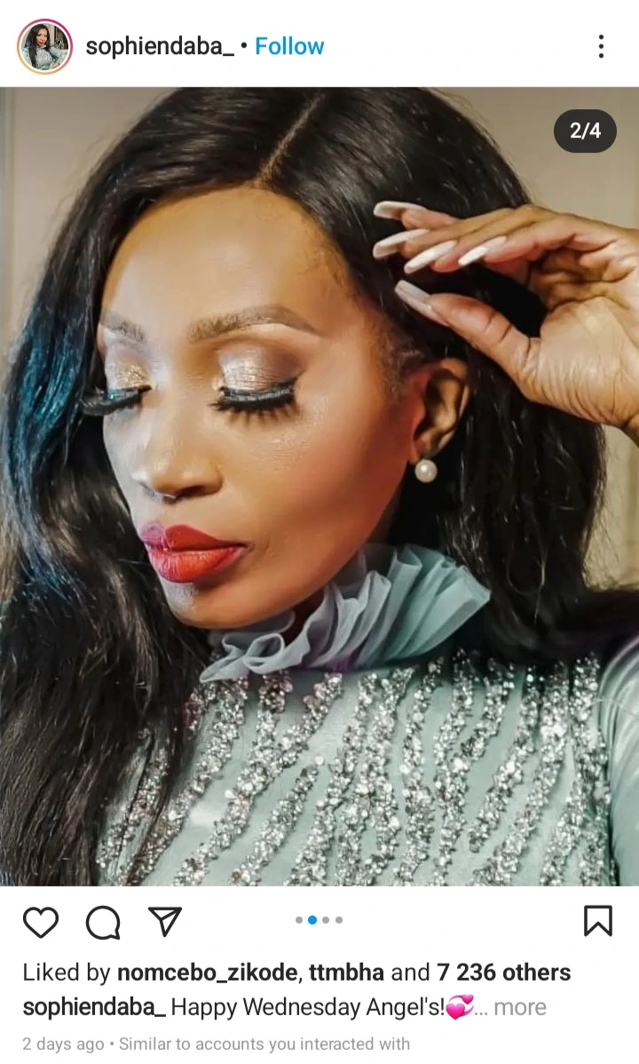 Sophie Ndaba's Recent Pics Left Her Fans Impressed After They Noticed This. See What They Saw 2