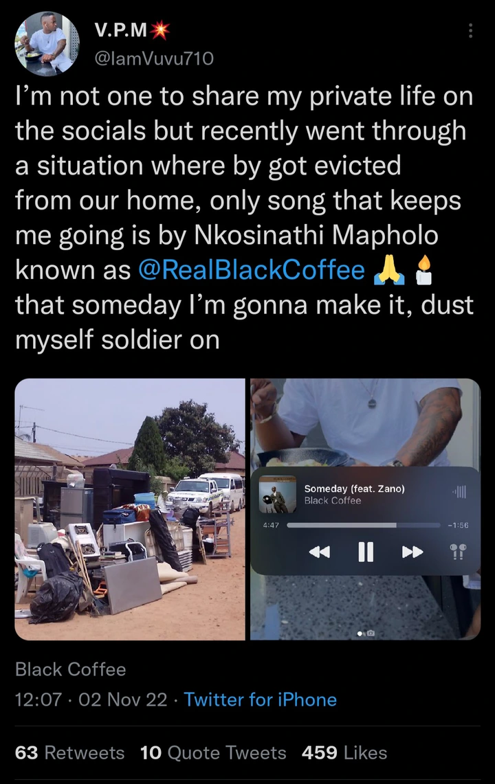 " I'm not one to share my private life on social media but I just got evicted from our home"- 3