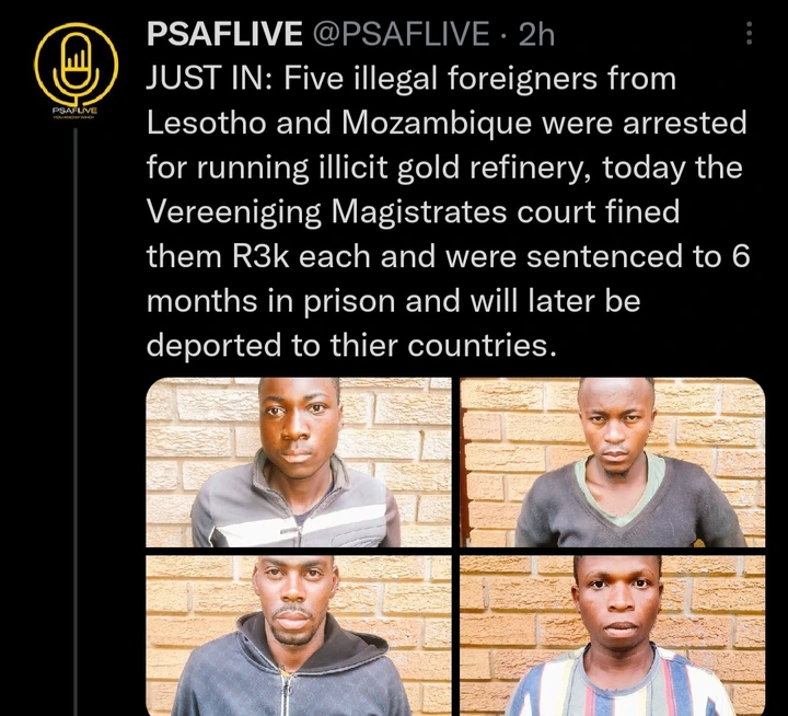 (5) Illegal Foreigners From Lesotho And Mozambique Arrested In Vereeniging, This Is What They Did 6