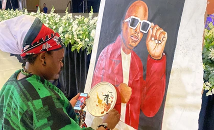 Photo! Rasta Has Done It Again See How He Painted Mampintsha At The Memorial Service 1
