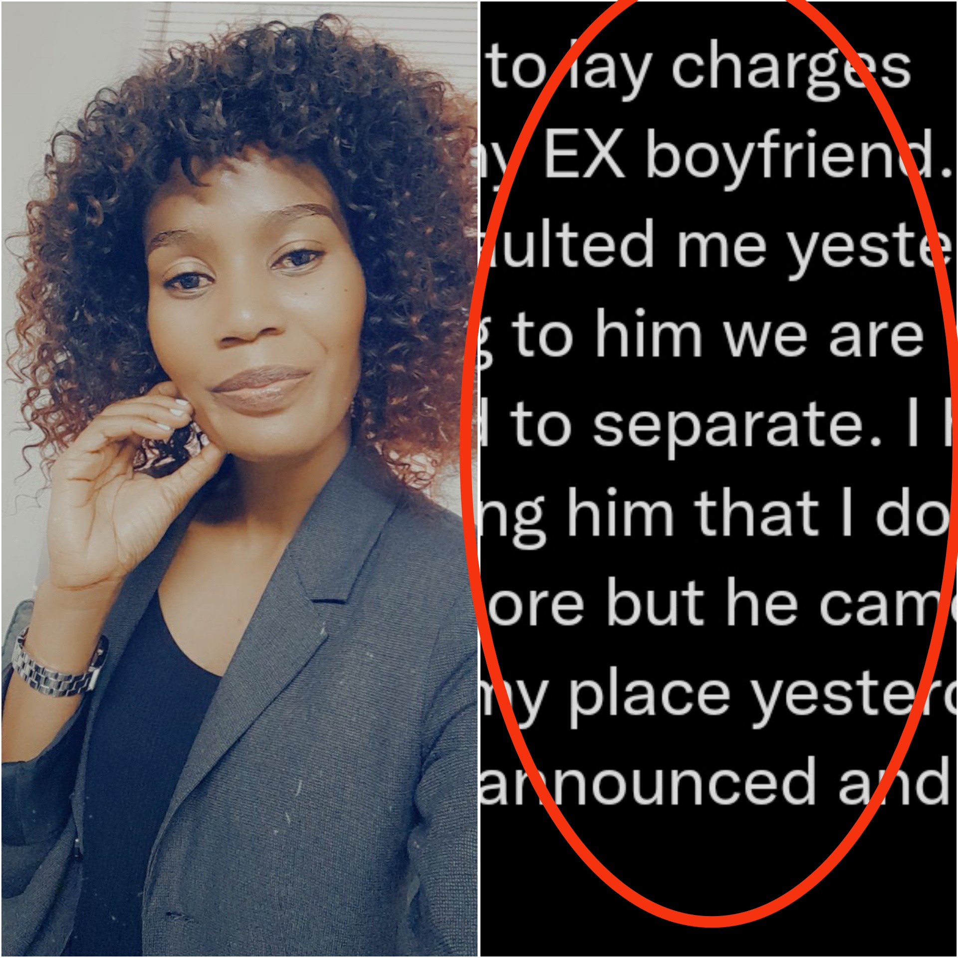 Lady reveals what her Ex partner did to her before the new year, she wants him arrested 1