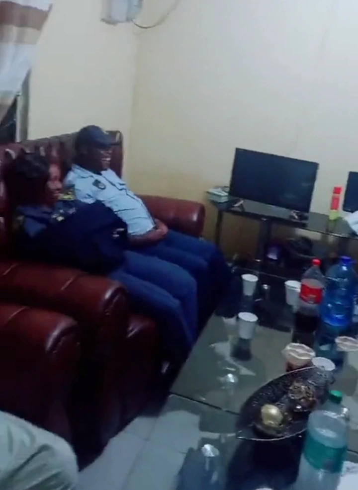 SAPS members caught on video having drinks with alleged foreigners while on duty 3
